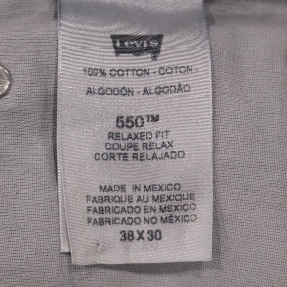 Levis 550 Jeans Mens Size 38 x 30 Black Relaxed Fit Straight Leg Denim Pants VTG - Picture 13 of 13